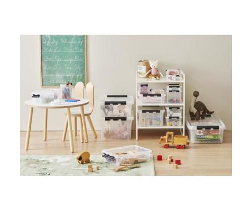 Plastkast kaanega SMARTSTORE Classic 3,5L 4 koos 4-kohalise sisujaotusega, 38 x 14 x 11 cm