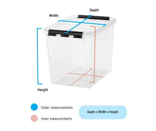 Plastkast kaanega SMARTSTORE Classic 3,5L 4 koos 4-kohalise sisujaotusega, 38 x 14 x 11 cm