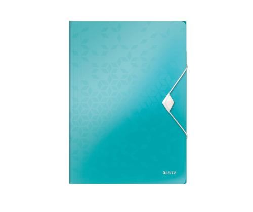 Plastmapp A4 kummiga LEITZ WOW türkiis