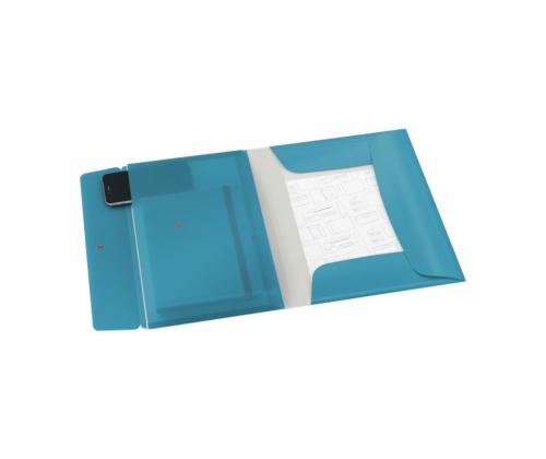 Plastmapp A4 kummiga lisataskuga LEITZ Cosy sinine