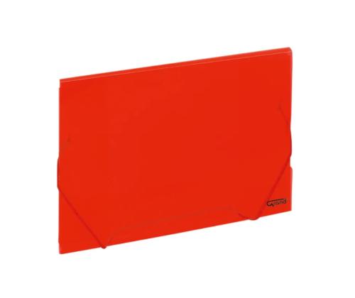 Plastmapp kummiga GRAND A4 läbipaistev punane