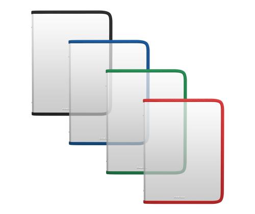 Plastmapp lukuga ERICH KRAUSE A5+ läbipaistev värvilise äärega