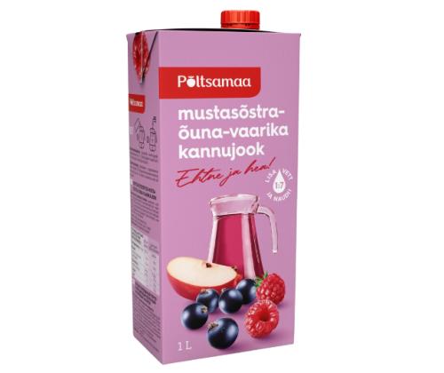 PÕLTSAMAA Kannujook mustasõstra/õuna/vaarika 1l