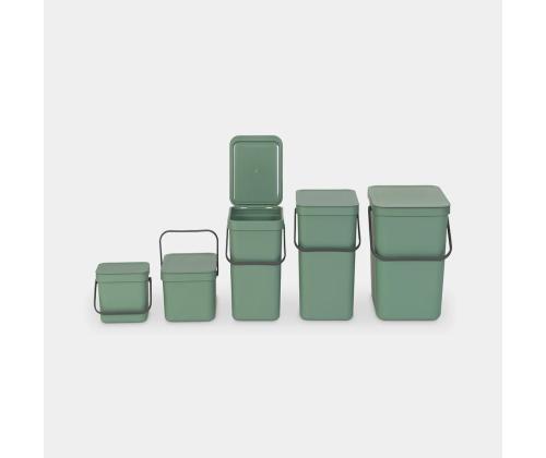 Prügikast 16L kaanega BRABANTIA Sort & Go, tumeroheline