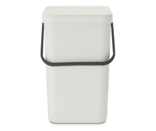 Prügikast 25L kaanega BRABANTIA Sort & Go, helehall