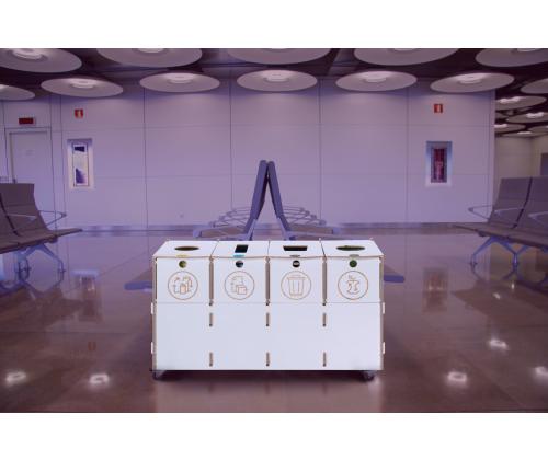 Prügikast 3x40L & 1x10L sorteerimisjaam SORTAIDER Container W4