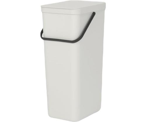 Prügikast 40L kaanega BRABANTIA Sort & Go, helehall