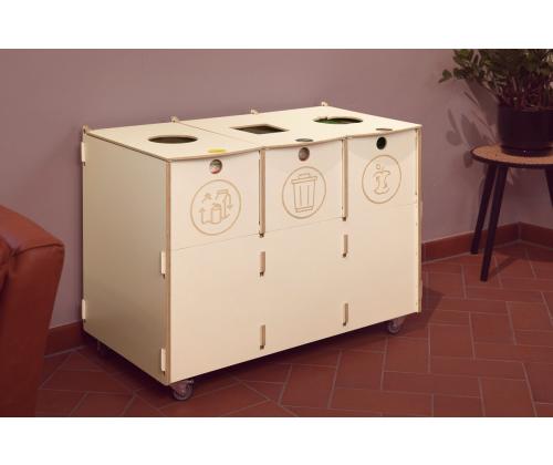 prügikast 40L x 3 sorteerimisjaam SORTAIDER Container B3