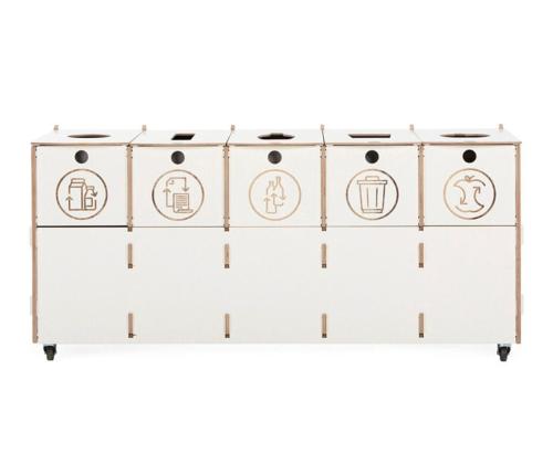 prügikast 4x40L & 1x10L sorteerimisjaam SORTAIDER Container B5