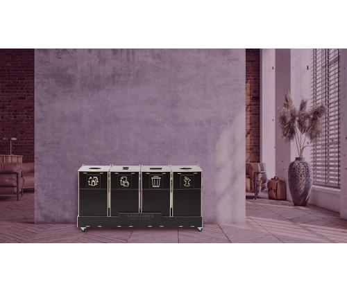 prügikast 60L x 4 sorteerimisjaam SORTAIDER SORTER 60B4