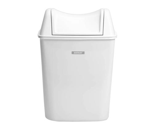 Prügikast 8L liikuva kaanega KATRIN valge