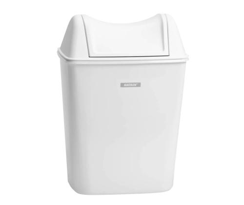 Prügikast 8L liikuva kaanega KATRIN valge