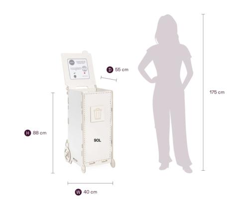 Prügikast 90L sorteerimisjaam SORTAIDER Modules W90
