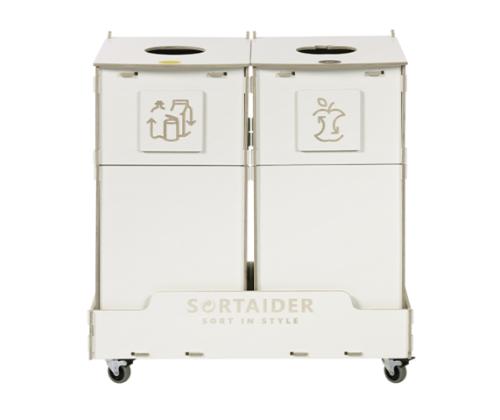 Prügikast 90L x 2 sorteerimisjaam SORTER 90W2