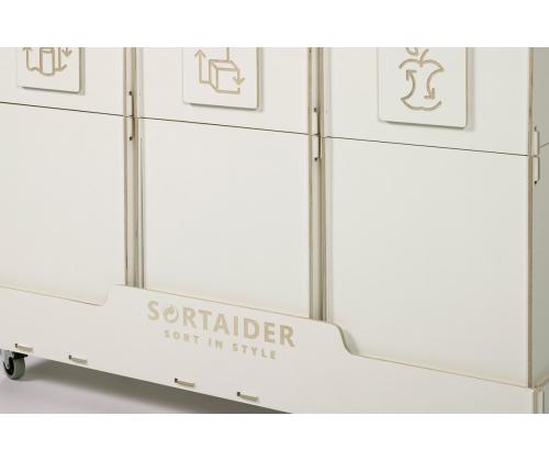 Prügikast 90L x 3 sorteerimisjaam SORTER 90W3