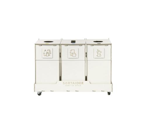 Prügikast 90L x 3 sorteerimisjaam SORTER 90W3