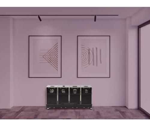 prügikast 90L x 4 sorteerimisjaam SORTAIDER SORTER 90B4