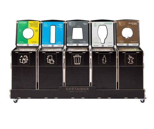 prügikast 90L x 5 sorteerimisjaam SORTAIDER SORTER 90B5