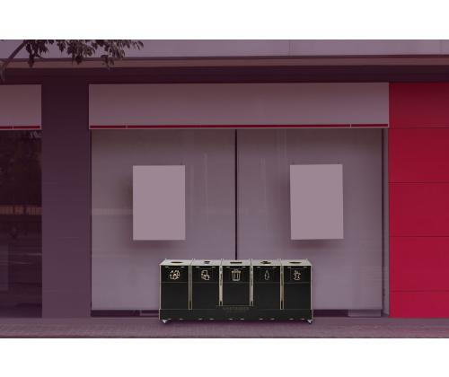 prügikast 90L x 5 sorteerimisjaam SORTAIDER SORTER 90B5