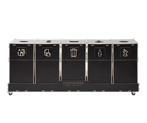 prügikast 90L x 5 sorteerimisjaam SORTAIDER SORTER 90B5