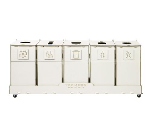 prügikast 90L x 5 sorteerimisjaam SORTAIDER SORTER 90W5