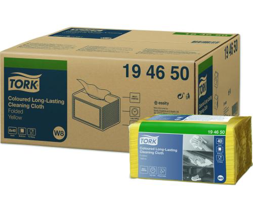 Puhastuslapid korduvkasutatavad TORK 30x38,5cm W8 kollane