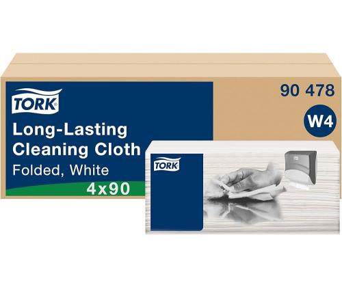 puhastuslapp TORK Long Lasting W4 1-kih valge 90tk (90478)