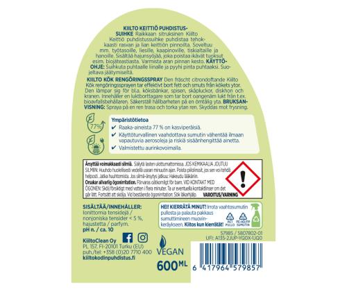 Puhastusvahend köögile KIILTO Keittiö sprei 600ml