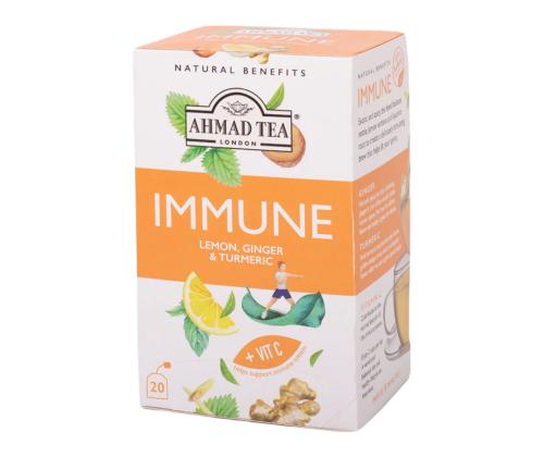 Puuviljatee AHMAD Immune sidrun ingver ja kurkum 20tk ümbrikus