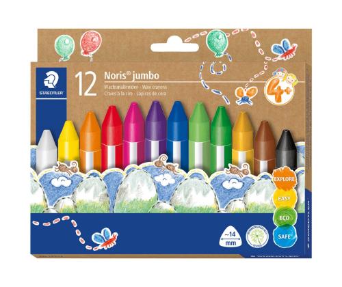 Rasvakriit STAEDTLER Noris Jumbo 12 värvi