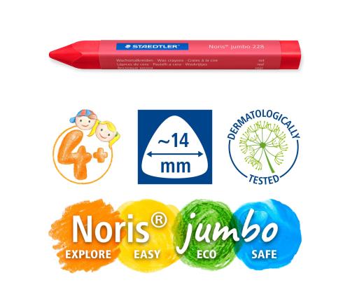 Rasvakriit STAEDTLER Noris Jumbo 12 värvi