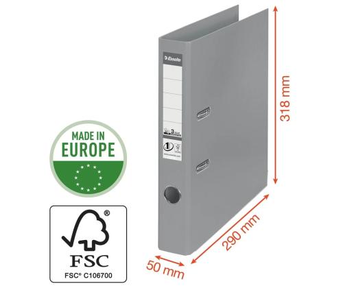 Registraator ESSELTE No.1 Power Solea A4 50mm helelilla