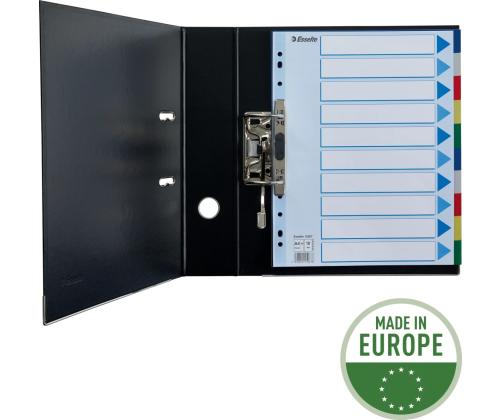 Registri vahelehed ESSELTE Maxi A4+ 10 värvi plast