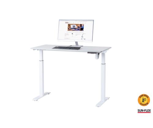 Reguleeritav laud SUN-FLEX EasyDesk 1200x600x15mm 1-mootoriga valge