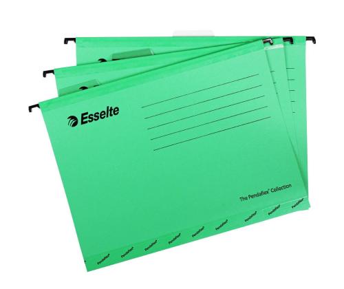 Rippkaaned ESSELTE A4 kartong roheline 25tk