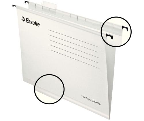 Rippkaaned ESSELTE A4 kartong valge 25tk