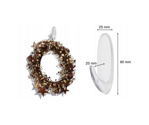 Riputuskonks 3M COMMAND 17091 läbipaistev M (900g) 2tk pakis