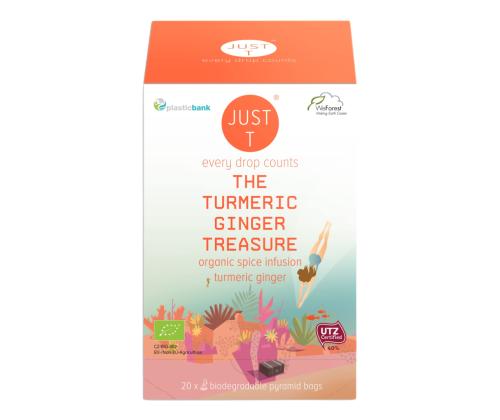Roheline tee JUST T The Tumeric Ginger Treasure Bio kurkumi ja ingveriga 20tk