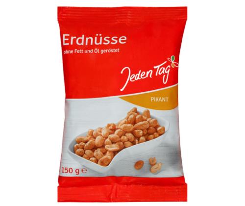 Röstitud maapähklid JEDEN TAG 150g (vürtsikad)