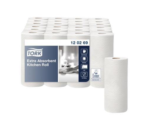 Rullkätepaber 2-kihiline TORK Premium Kitchen Roll valge 2rl pakis (120269)