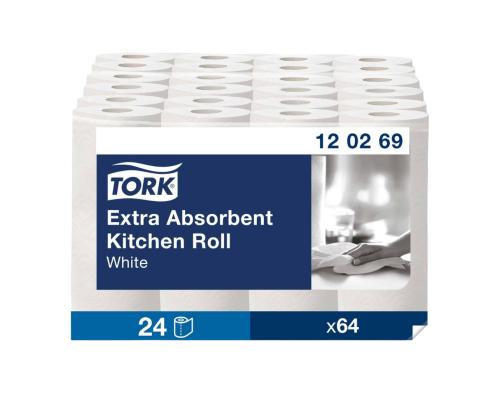 Rullkätepaber 2-kihiline TORK Premium Kitchen Roll valge 2rl pakis (120269)