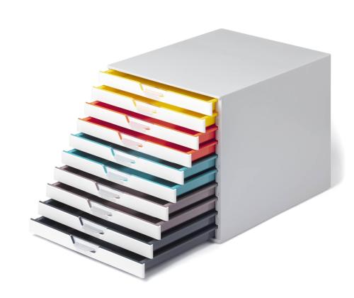 Sahtliboks DURABLE 280x292x356mm 10-sahtliga valge