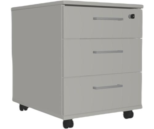 Sahtliboks ratastel OPTIMA 415x500x510mm 3-sahtliga helehall