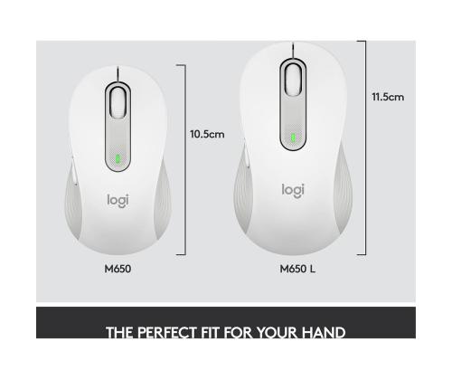 Logitech Signature M650 L, valge - Juhtmevaba hiir