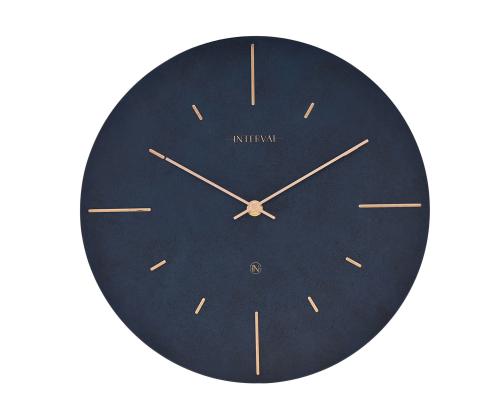 Seinakell 30cm kuldsed numbrid, tumesinine põhi