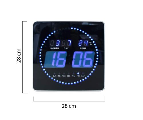 Seinakell UNILUX Flo LED  digitaalne 28x28x3,5cm