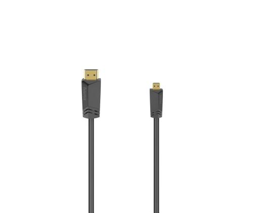 HAMA High Speed ​​HDMI 2.0b - HDMI micro, 1,5 m, tumehall - Kaabel