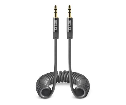 Cable SBS Coiled 3,5mm/3,5mm 25-130cm Black