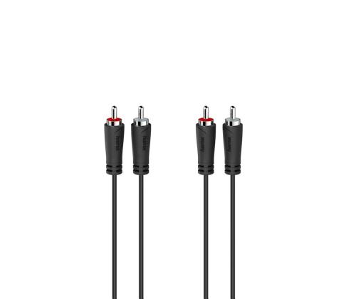 Hama Audio Cable, 2 RCA - 2 RCA, 1.5 m, must - Kaabel