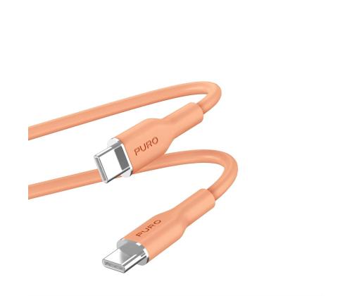 Puro Soft, USB-C / USB-C, 1,5 m, oranž - Kaabel